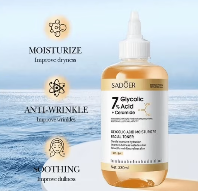 Tónico Facial Ácido Glicólico 7% + Ceramidas 230 ml