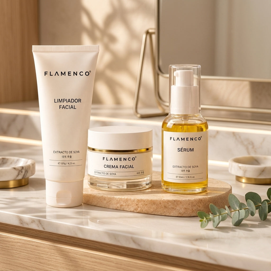 Kit de Cuidado Facial con Extracto de Soya (3 pasos)