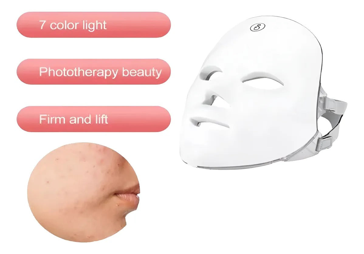 Máscara de Terapia LED Facial 7 Colores