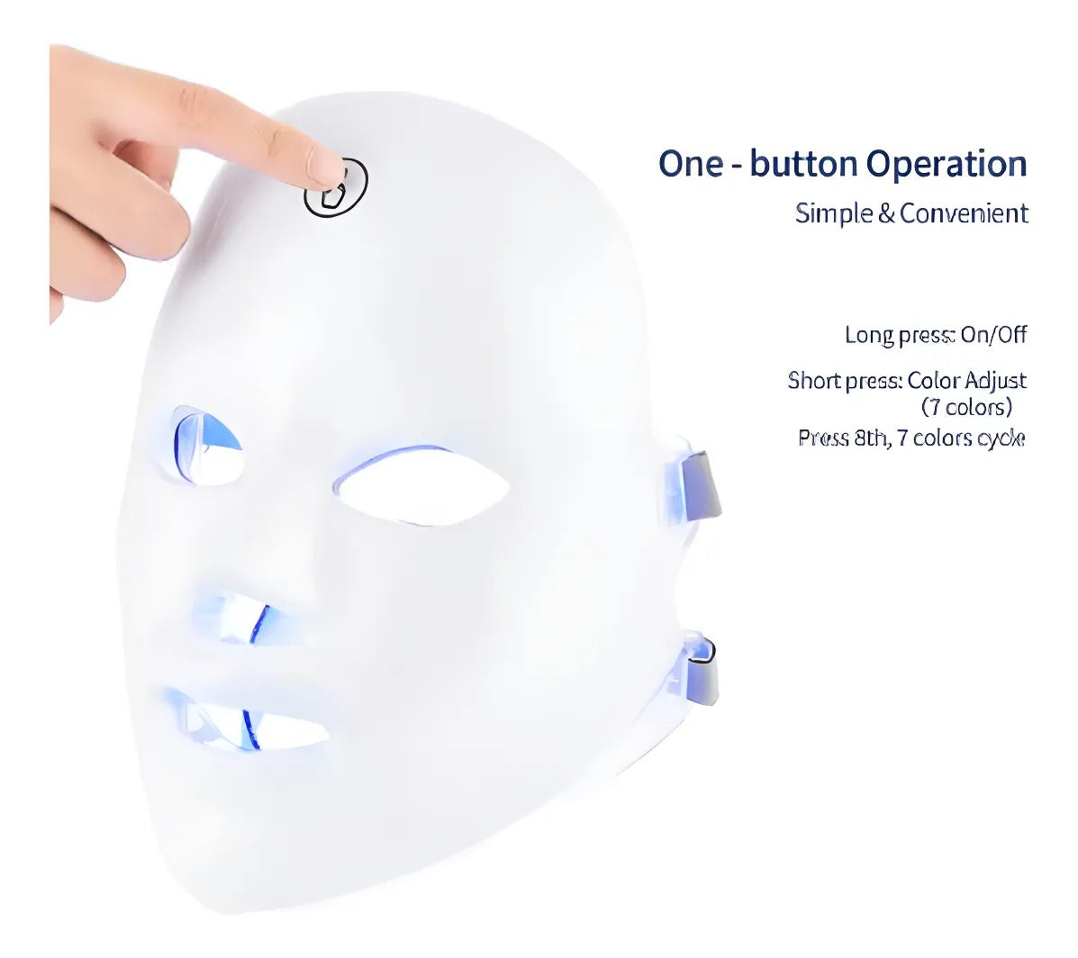 Máscara de Terapia LED Facial 7 Colores