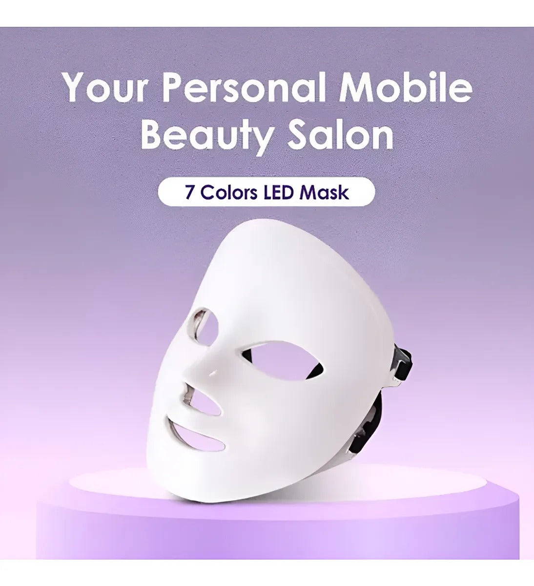 Máscara de Terapia LED Facial 7 Colores